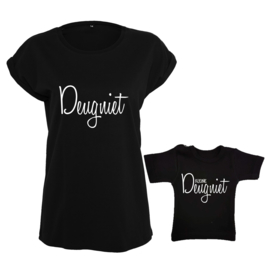Twinning set - Dames shirt & Baby shirt - Deugniet - Kleine deugniet