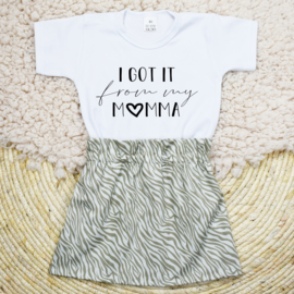 Shirt Got it from my Momma | Rokje | Cotton Zebra