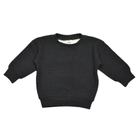 Baggy Sweater | Big Knit Greyish Black | Handmade