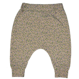 Baggy Pants | Mini Flower Taupe | Handmade