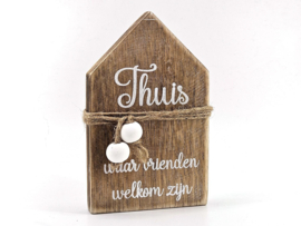 Houten bord met decoratie