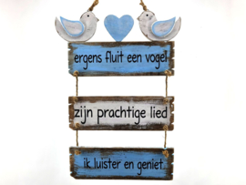 Tekst bord met drie planken