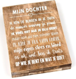 Tekstblok "Mijn Dochter"