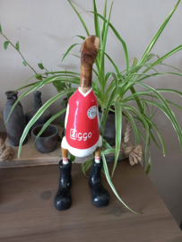 Houten eend als supporter van Ajax
