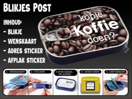 Blikken post Kopje koffie doen