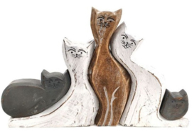 Houten katten groot