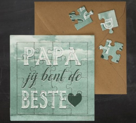 puzzel kaart " Papa"