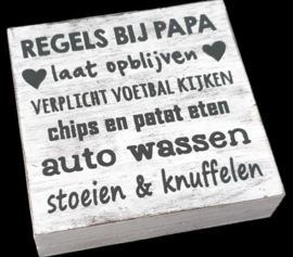 Regels bij Papa