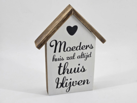 huis met dakje met tekst