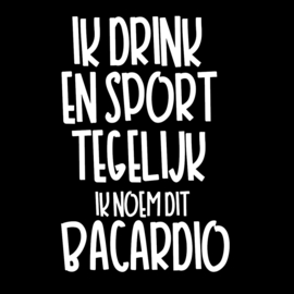 "Ik drink en sport ....."