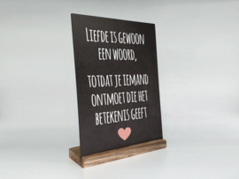 Tekstbord in standaard