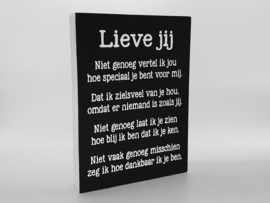 Tekstblok Lieve jij