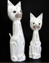 twee houten Katten