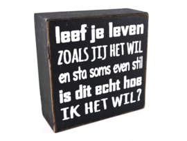 Tekst blok "Leef .......
