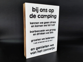 Bij ons op de Camping bord