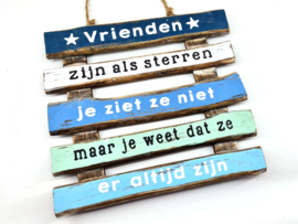 Tekst bord plankjes vrienden