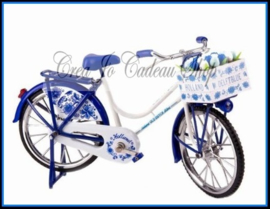 Delfts blauw fiets met Hollandse tulpen