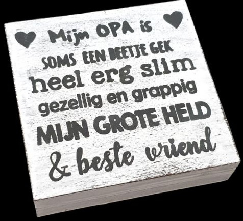 Betere Tekstblok Mijn Opa | Speciaal voor Opa en Oma | Crea Jo Cadeau Shop JA-47