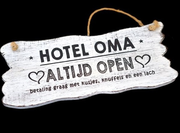 Fonkelnieuw Hotel Oma | Speciaal voor Opa en Oma | Crea Jo Cadeau Shop NY-19