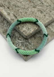 Glasperlenarmband - grün und blau