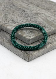Glass beads bracelet - bright green
