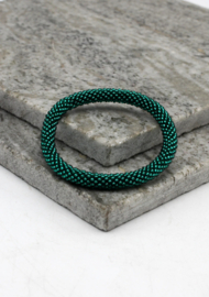 Glaskralen armband - groen