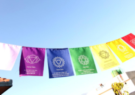 Seven Chakras Prayer Flags - Large
