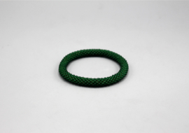 Glass beads bracelet - dark green
