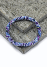 Glasperlenarmband - lila und blau