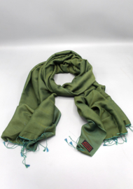 Forest green water pashmina scarf