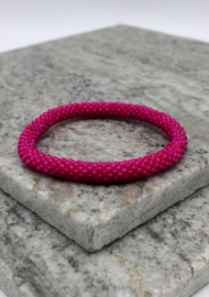 Glass beads bracelet - royal pink