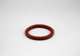 Glass beads bracelet - maroon