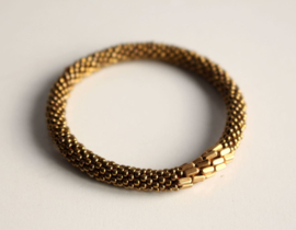 Glasperlenarmband - goldfarbig