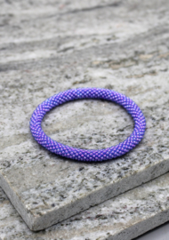 Glass beads bracelet - purple