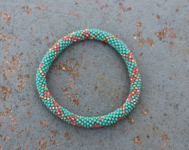 Glass beads bracelet - green