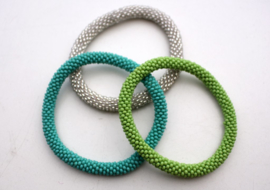 Glass beads bracelets set of 3