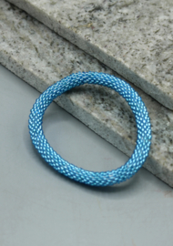 Glaskralen armband - blauw