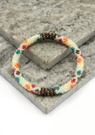 Glasperlenarmband - weiß