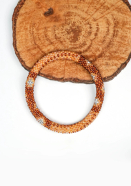 Glasperlenarmband - honey caramel