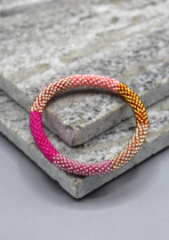 Glasperlenarmband - rosa, mehrfarbig