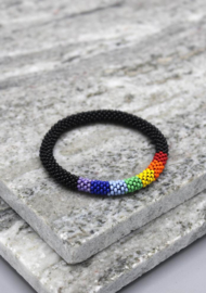 Glaskralen armband - zeven chakra