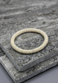Glass beads bracelet - white