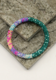 Glasperlenarmband - aquamarin