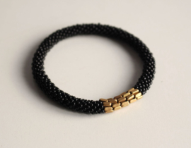 Glass beads bracelet - black
