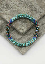 Glasperlenarmband - indiana blue
