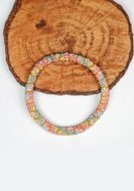 Glasperlenarmband - zarte pastellfarben