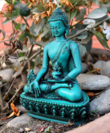 Green medicine Buddha statue