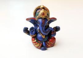 Handgeschilderd blauw baby Ganesha beeldje