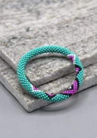 Glass beads bracelet - turquoise