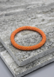 Glaskralen armband - oranje